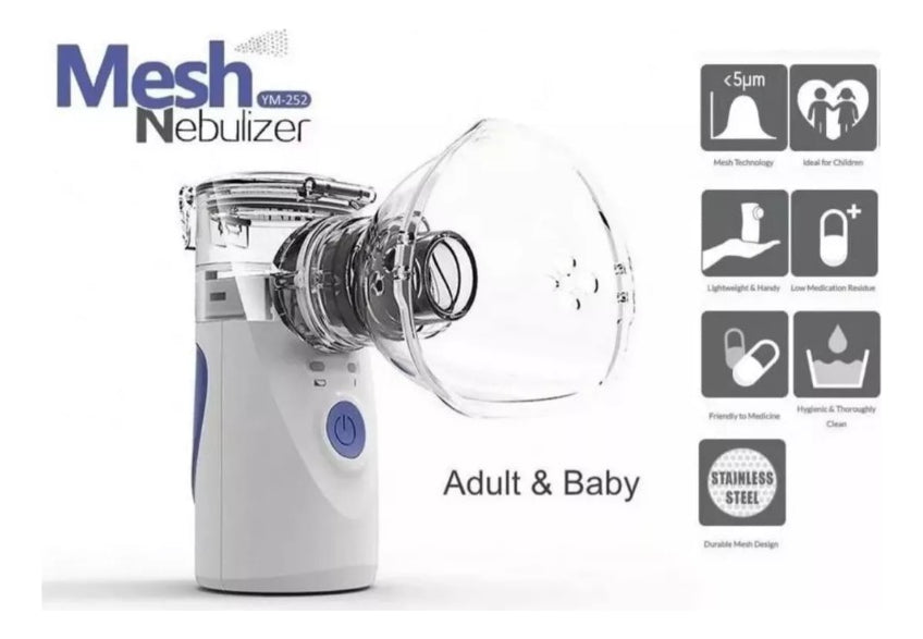 Nebulizador Portátil Niños Adultos Mesh Inhalador Usb Color Blanco