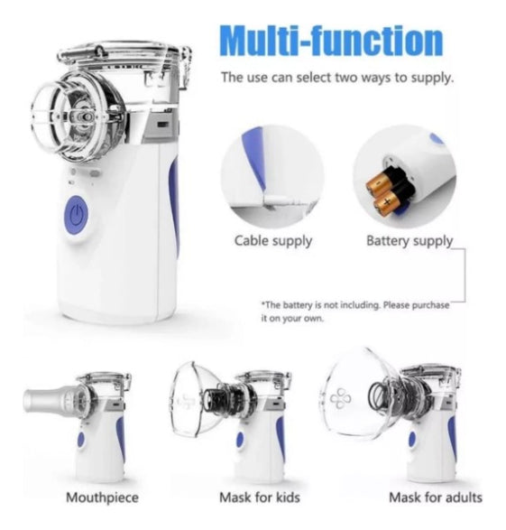 Nebulizador Portátil Niños Adultos Mesh Inhalador Usb Color Blanco