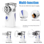 Nebulizador Portátil Niños Adultos Mesh Inhalador Usb Color Blanco